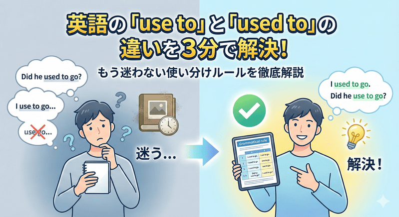 英語の「use to」と「used to」の違いはなんですか？