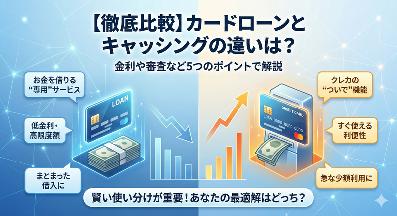 「カードローン」と「キャッシング」の違いはなんですか？